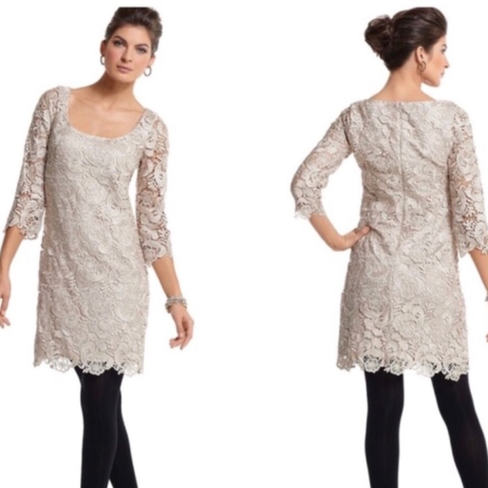 Champagne lace dress size 0